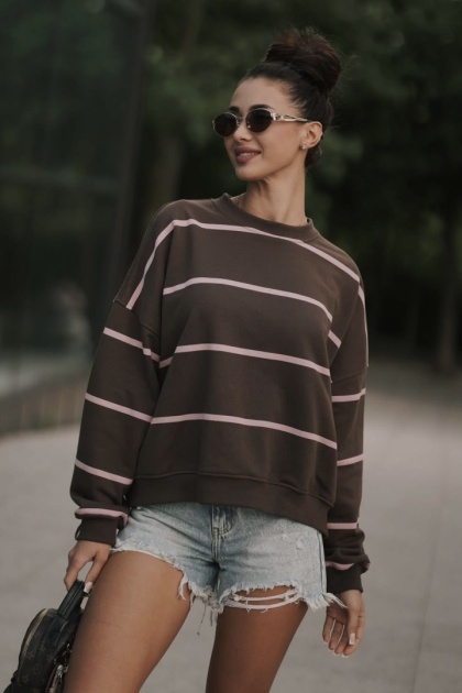 Bluza Relaxing Lenoshka Czekolada pink