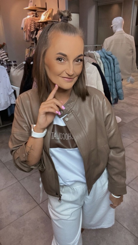 Kurtka z eko skóry Stójka z napą Fango Kurtka z eko skóry Stójka z napą Fango
