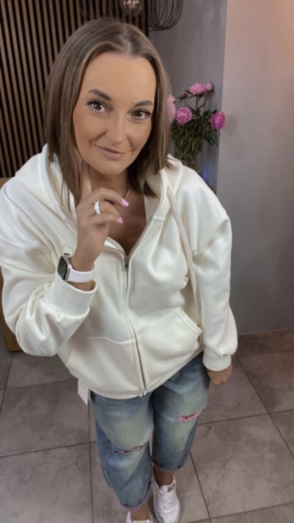 Bluza rozpinana ENJOY Ecru