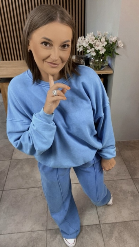 Komlet dekatyzowany Azara Niebieski Komlet dekatyzowany Azara Niebieski