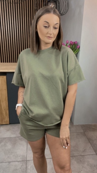 Komplet bawełniany Azara Khaki