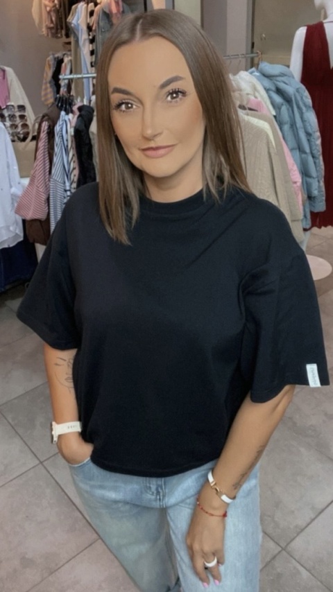 T-shirt Basic Lenoshka Czarny