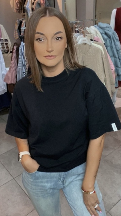 T-shirt Basic Lenoshka Czarny