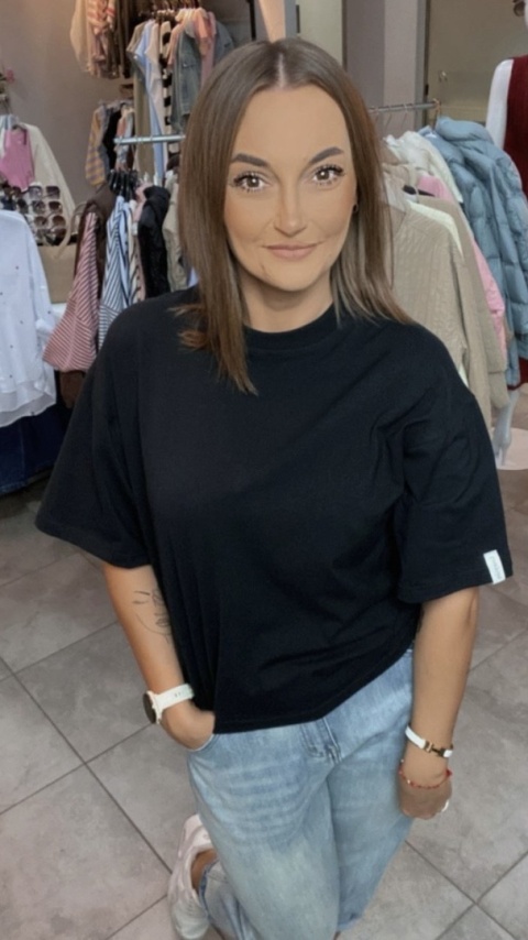 T-shirt Basic Lenoshka Czarny