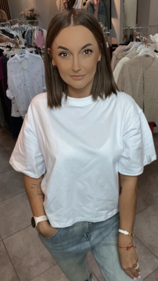 T-shirt Basic Lenoshka Biały