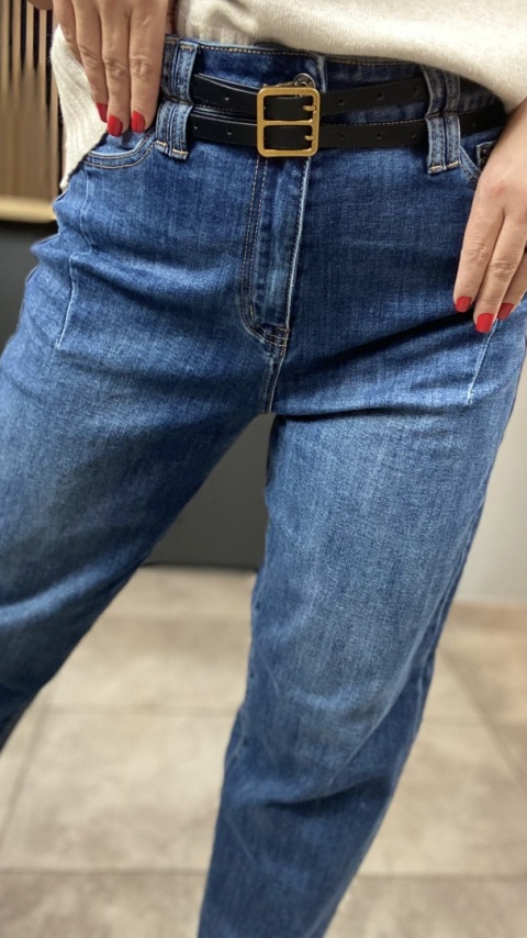 Jeansy BALLOON Uiuj UBN315-3 - fason luźny, wysoki stan