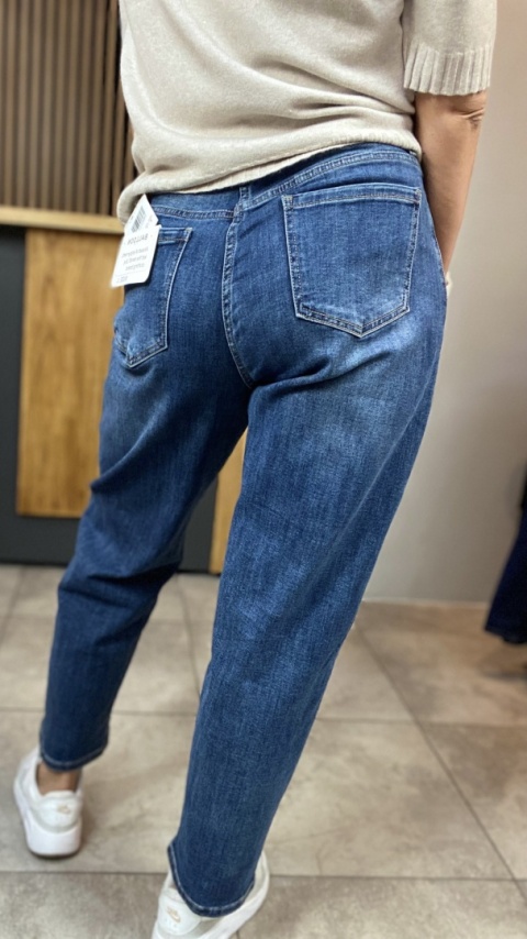 Jeansy BALLOON Uiuj UBN315-3 - fason luźny, wysoki stan