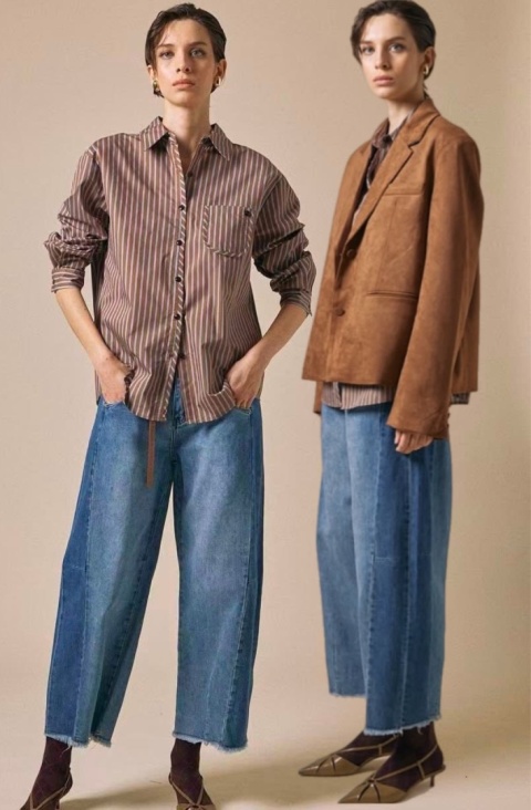 Jeansy Gioya raw edge