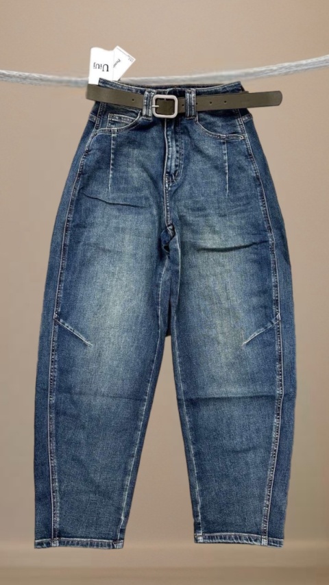 Jeansy Uiuj Banana Fit UBA295-4 - denim vintage