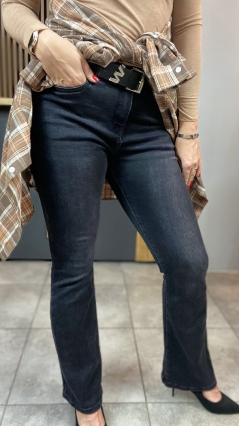 Jeansy dzwony M'SARA - czarne