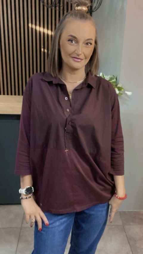 Koszula łączona Wendy Trendy – Bordo