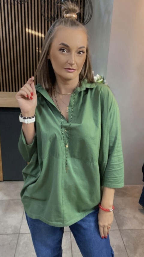 Koszula łączona Wendy Trendy – Zieleń leśna