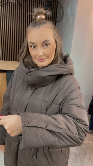 Kurtka premium z naturalnym puchem - Czekolada