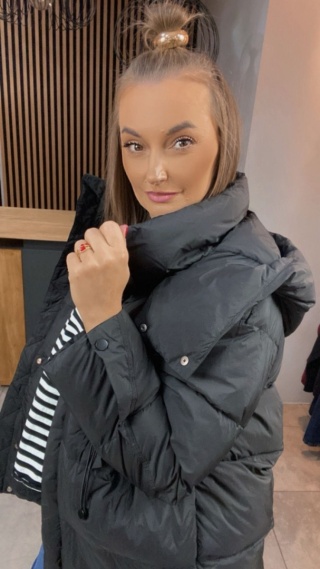 Kurtka premium z naturalnym puchem - Czrana