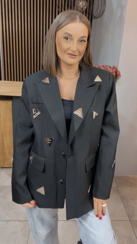 Marynarka C.L Exclusive - metalowe aplikacje w kształcie trójkątów