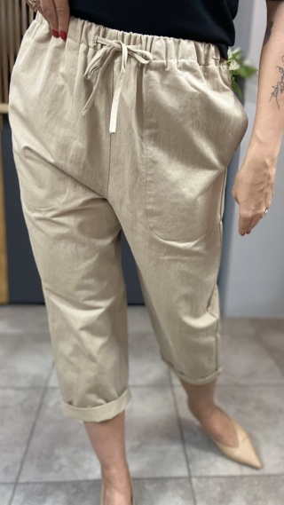 Spodnie troczek Wendy Trendy - Beżowe