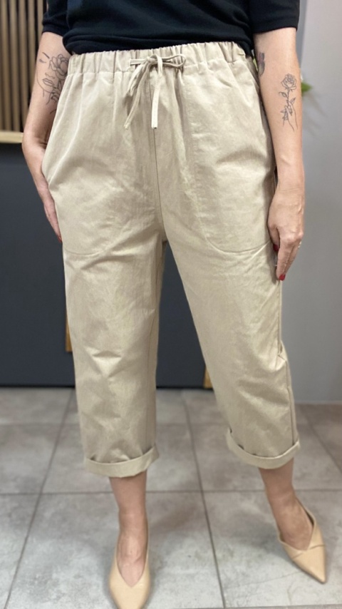 Spodnie troczek Wendy Trendy - Beżowe