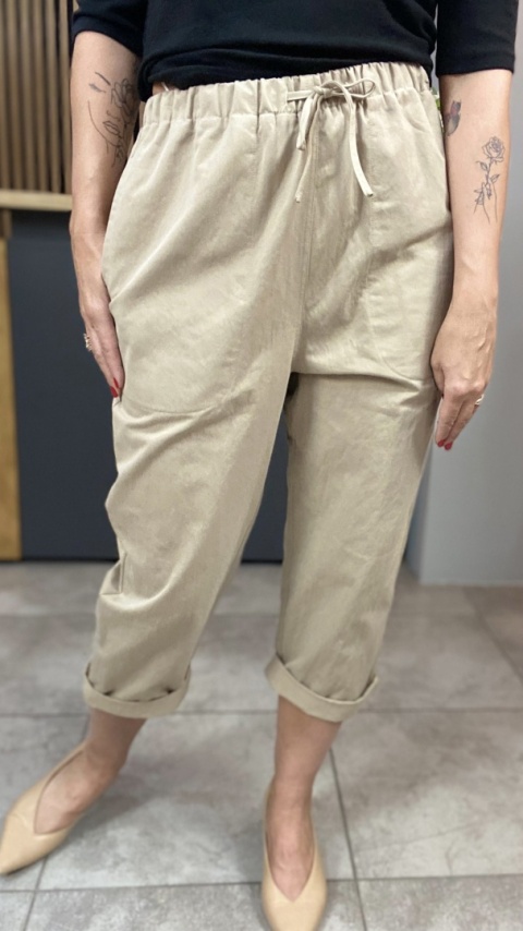 Spodnie troczek Wendy Trendy - Beżowe