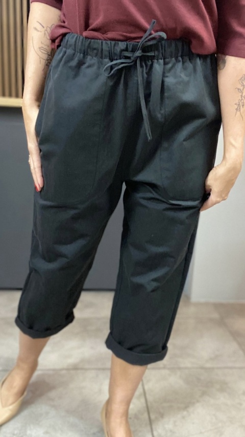 Spodnie troczek Wendy Trendy - Czarne