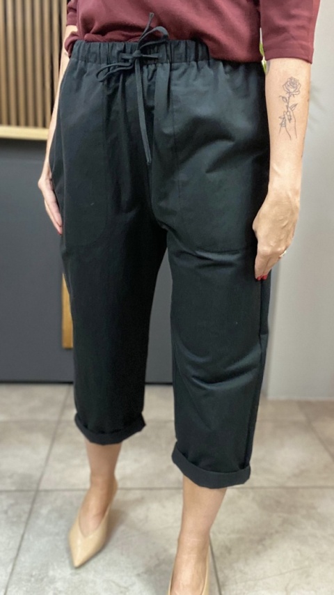 Spodnie troczek Wendy Trendy - Czarne