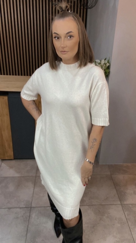 Sukienka dzianinowa Melody - Śmietanka