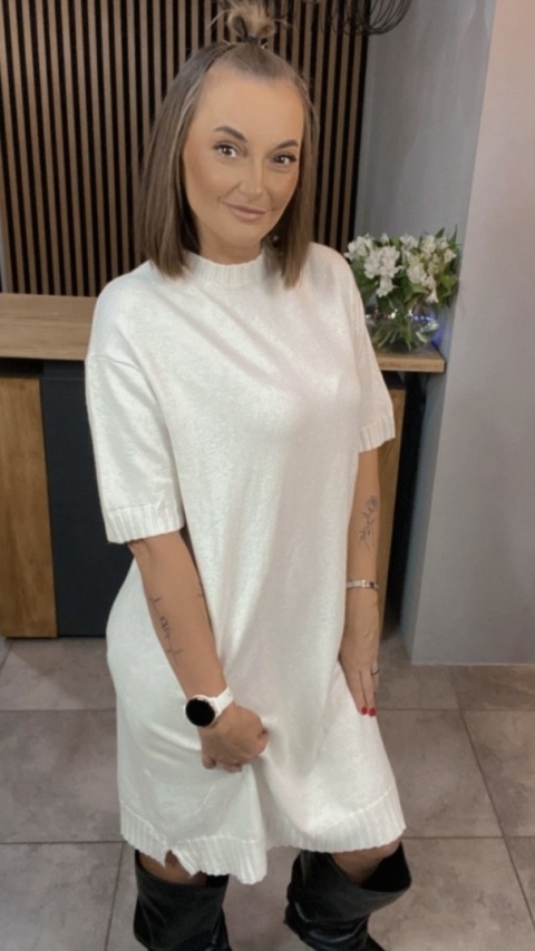 Sukienka dzianinowa Melody - Śmietanka