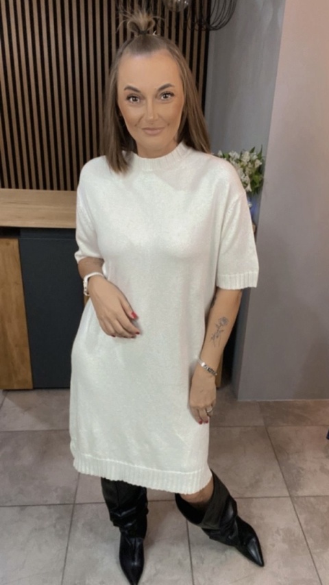 Sukienka dzianinowa Melody - Śmietanka