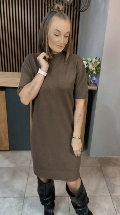 Sukienka dzianinowa Melody - Brąz