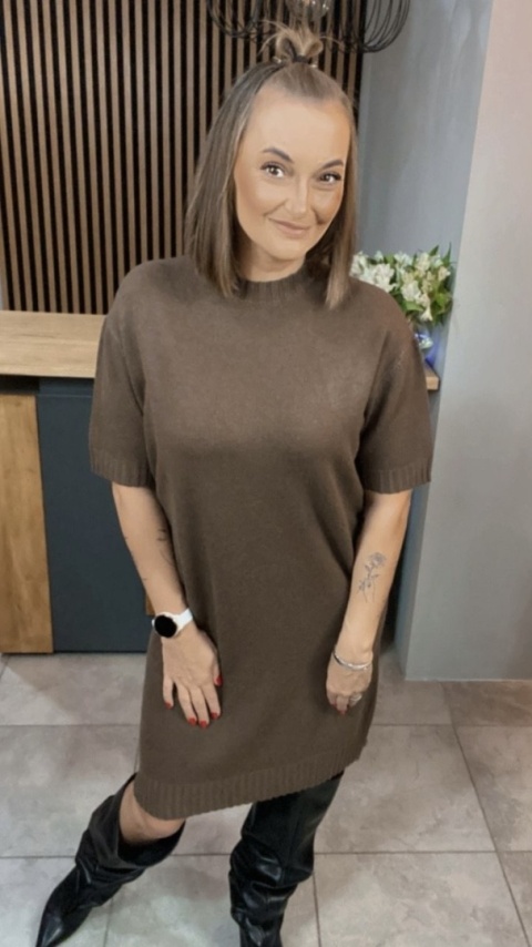 Sukienka dzianinowa Melody - Brąz