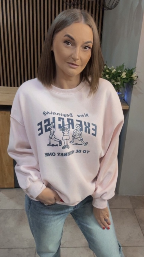 Bluza „EXERCISE" - Puder