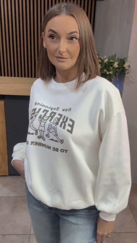 Bluza „EXERCISE" - Śmietanka