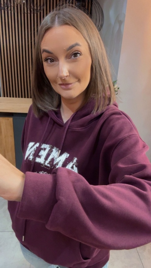 Bluza z kapturem „AMEN" - Bordo