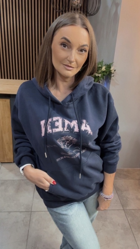 Bluza z kapturem „AMEN" - Granat