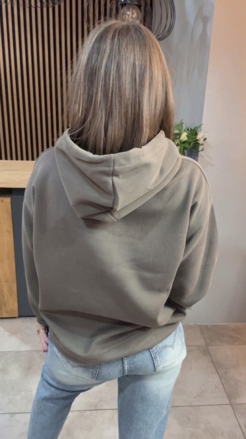 Bluza z kapturem „Pit A Pet" - Brązowo-Oliwkowy