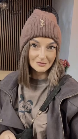 Czapka z monogramem YSL - Brąz