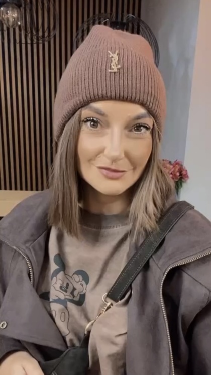 Czapka z monogramem YSL - Brąz