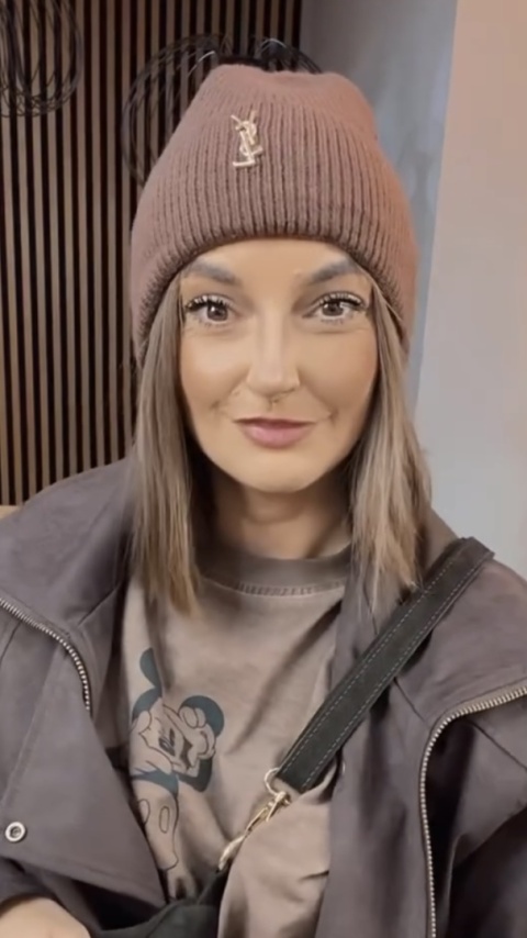 Czapka z monogramem YSL - Brąz