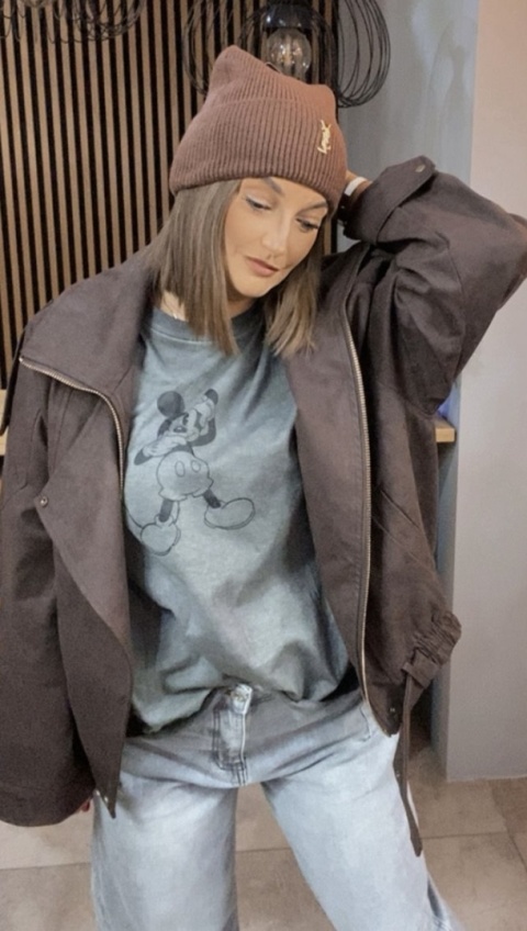 Czapka z monogramem YSL - Brąz