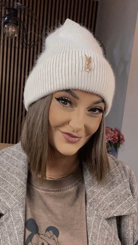 Czapka z monogramem YSL - Beżowa