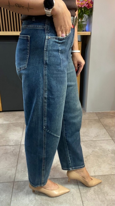 Jeansy Uiuj Banana Fit UBA295-4 - denim vintage
