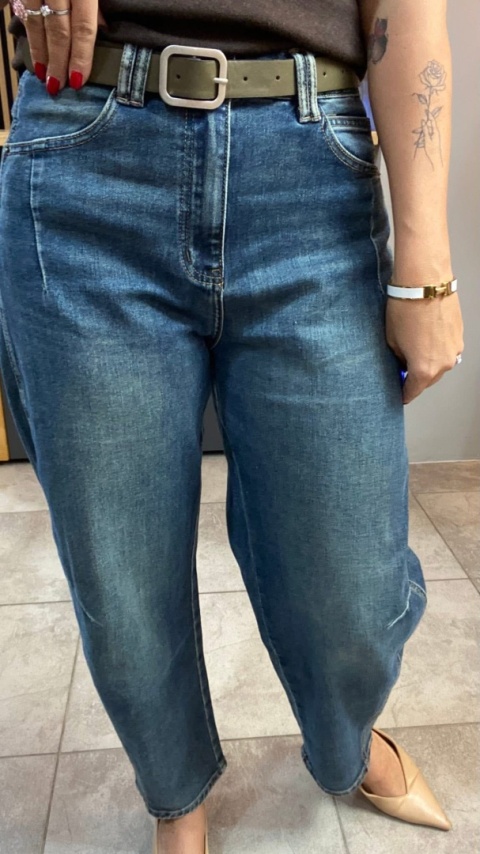 Jeansy Uiuj Banana Fit UBA295-4 - denim vintage