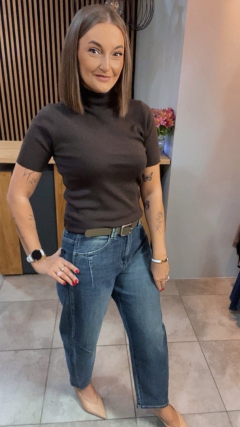 Jeansy Uiuj Banana Fit UBA295-4 - denim vintage