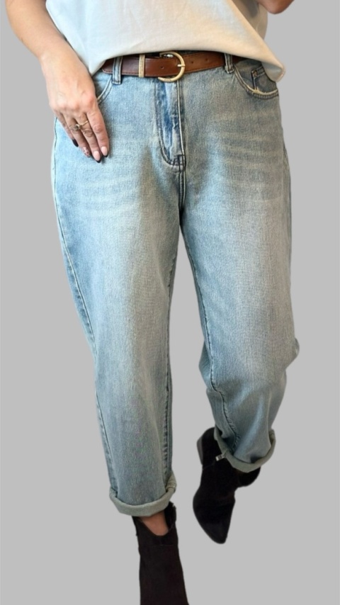Jeansy Uiuj Boyfriend UBF152-5 - jasny denim