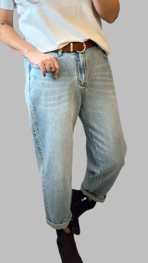 Jeansy Uiuj Boyfriend UBF152-5 - jasny denim