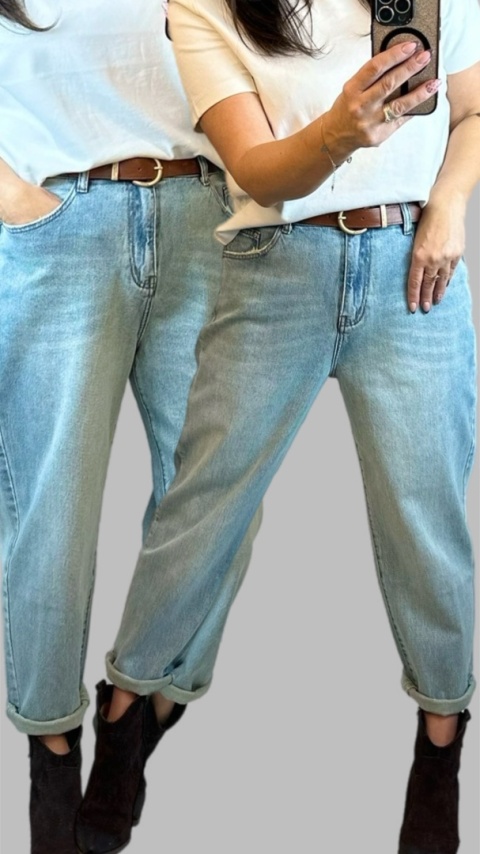 Jeansy Uiuj Boyfriend UBF152-5 - jasny denim