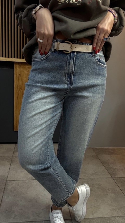 Jeansy Uiuj boyfriend UBF152-6 – klasyczny niebieski denim