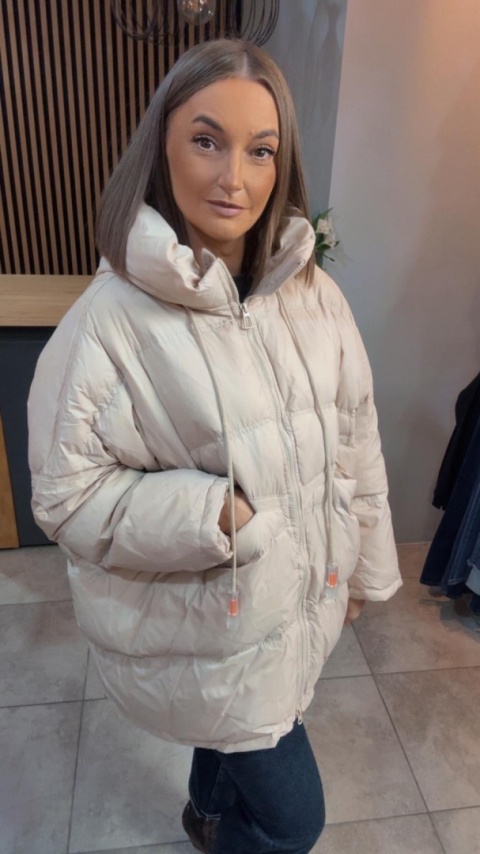 Kurtka „Street Oversize" - Śmietanka