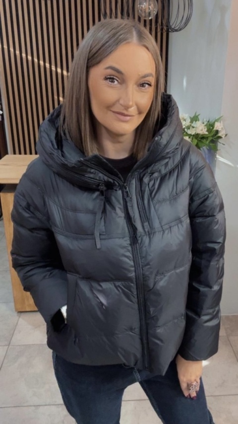 Kurtka puchowa Zippera Premium - Czarna