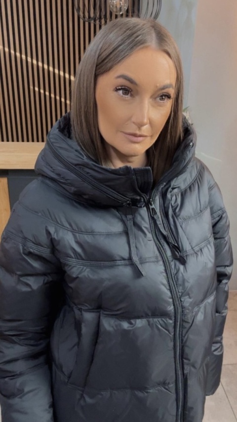 Kurtka puchowa Zippera Premium - Czarna