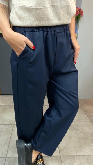 Spodnie z gumką w pasie - Granat